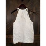 Athleta ‎ Women's M Medium White Halter Mesh Pattern Tank Top Compression Photo 2