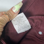 Judy Blue  Sign Me Up Tummy Control Wide Leg Cropped‎ Jeans Garment Dyed Maroon Photo 5