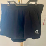 Reebok  Women Black Athleisure Shorts With Pockets Logo Size L Photo 0