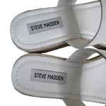 Steve Madden Womens 9.5 Merrcer Platform Slide Leather Sandal in White NEW Photo 7