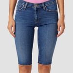 Hudson Jeans Hudson Amina Raw Hem Denim Mid Rise Bermuda Blue Jean Shorts in Reserve Size 28 Photo 0