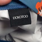 DOKOTOO Floral High Waist Swimsuit Bottom Womens Size Large Side Tie Blue Orange Photo 2