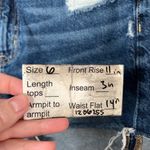 American Eagle  Womens Highest Rise 90s Boyfriend Short Size 6 Distressed hem Photo 7