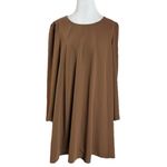 Amanda Uprichard Brown Wendy Dress Plus Size 1X Swing Long Sleeve Fall Corporate Photo 5
