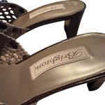 Brighton  Braided Mule Slide Kitten heal leather sole W7 vacation weatern Photo 2