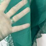 Victoria's Secret Vintage  GOLD LABEL Shiny Green Satin Teddy Sequin Bodysuit S Photo 10