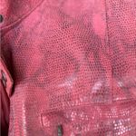 Alfani  Genuine Leather Snake Print Moto Jacket‎ size large Photo 12