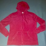 Everlast  SPORT hot pink velour zip up hoodie bling trim at pockets size L Photo 0