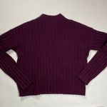 Madewell Levi Rib Mock Neck Wool Blend Crop Pullover Sweater XXS Purple Casual Photo 1