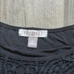 Roz & Ali Black Embellished Flutter Sleeve Blouse Photo 1