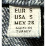 ZARA Womens Blue Jean Denim Trafaluc Pockets Distressed Mini Skirt Size Small 26 Photo 2