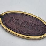 Fossil  Gold Tone & Brown Keychain Photo 1
