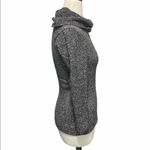 Calvin Klein ‎ Cowl Neck Knit Sweater Pullover Rib Front Contrast Design Gray XS Photo 3