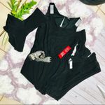 Black jumpsuit embellished cold shoulder, size L Photo 4