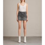 All Saints Betty Dark Gray Mini Denim Skirt 0 Photo 4