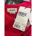 Zadig & Voltaire Tygg Satin Button Front Blouse Red M Photo 14