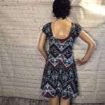 Papaya  Paisley Fit and Flare Belted Dress M Photo 5