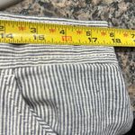 Max Studio  Navy White Stripe Cropped Bohemian Linen Pants Size XL EUC #DS-0330 Photo 6