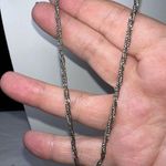 Vintage Sterling Silver Chain and Cross Pendant Silver Photo 3
