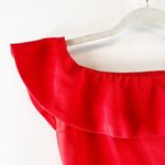 Aritzia Babaton by  Emry Off The Shoulder Ruffle Trim Bodycon Mini Dress Red US 4 Photo 8