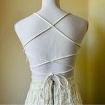 Lulus Making Magic White Fringe Lace-Up Mini Dress Photo 9