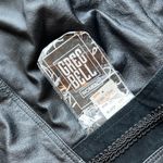 Vintage Greg Bell Leather 80’s Matrix Black Paisley Patchwork Long Trench Coat Size L Photo 5