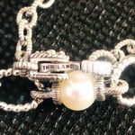 Judith Ripka  Sterling Silver Rope and Pearl Station Long Chain Necklace Photo 5