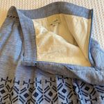 Anthropologie  ODILLE Size 4 Blue Embroidered Pleated Knee Length Skirt Photo 3