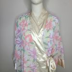 Victoria's Secret Sheer Gold Label Vtg 90s Pastel Floral Wedding Bridal Robe O/S Photo 1