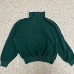 Nautica Green Zip Up Sweater with Ribbed Details Photo 0