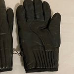 Obermeyer  Black leather Quilted womens unisex ski Gloves vintage Small medium Photo 3