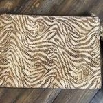 Banana Republic Leather Animal Print Clutch/Wristlet Photo 0