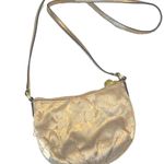 Coach  Small Metallic Gold Crossbody Purse Photo 0