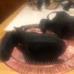 Beautiful Dark Denim Sandals Black Size 10 Photo 1