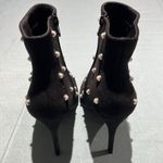 Lulu’s Black Suede High Heel Ankle Boots With Pearls B74 Black Size 7 Photo 4