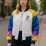 Disney NWT  Walt  World Jacket  White Castle Mickey Mouse Windbreaker Photo 0