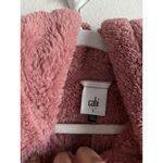 CAbi  Women’s Small Jacket Embrace Topper Dusty Pink Rose Fleece Hooded‎ Zip Photo 5