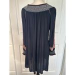 Free People NWT  Wind Willow Boho Embroidered Peasant Mini Western Dress XS Black Photo 3