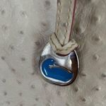 Dooney & Bourke Leather Bag Ostrich Embossed Double Handle Photo 4