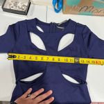 Anthropologie  Blue Ponte Cut Out Mini Dress Sexy Night Out Club Womens XS Photo 7