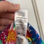 Hailey Lyn colorful tropical floral tank top sleeveless keyhole ruffle Green Size M Photo 8