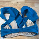 Shade & Shore  Women's Teal Blue Ruffle Bralette Bikini Top - Size 36B - NWT Photo 9