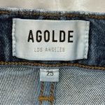 AGOLDE  Willow Mid Rise Slim Crop Jeans Straight Leg Raw Hem Size 25 Minimal Chic Photo 5