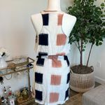 Anthropologie  The Odells Yarn-Dyed Henley Shirt Dress Ikat Print Navy Small Photo 1