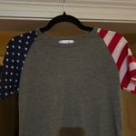 Sign Here Patriotic Dress Stars & Stripes USA Flag Gray T Photo 0