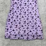 Lillie & Mia Women’s Velvet Butterfly Mini Dress Baby Doll Sleeveless Purple 8 Photo 5