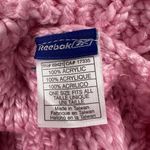 Reebok  Women's Pink Knit Beanie Rams Logo One Size Fits All 100% Acrylic Photo 4