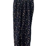 Candie's  Woman's White Lace & Blue Floral Jumpsuit, Medium Photo 4