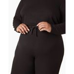 Beyond Yoga Plus So Chic Black Ribbed Drawstring Waist Jumpsuit Photo 1