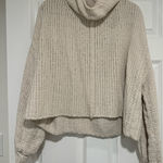 Free People  Funnel Neck Oversized Cropped Sweater Photo 0